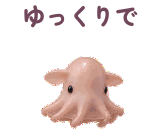 鰭でバランスを取り戻す 大きい丸ゴシック 繰返し見本