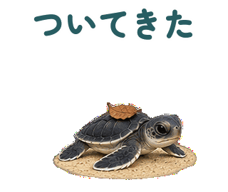 ついてきた 縮小・繰返し